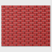 Uniek rood patroon cadeaupapier (Vlak)