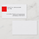 Uniek rood wit professioneel visitekaartje (Voorkant / Achterkant)