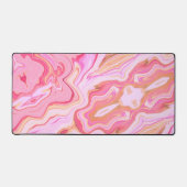 Uniek Roze Abstract Speels Marmeren Ontwerp Bureaumat (Voorkant)