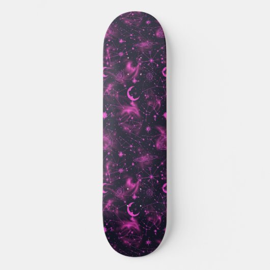 Uniek Roze Astrologie Design Skateboard (Voorkant)