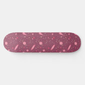 Uniek Roze Astrologie Design Skateboard (Horizontaal)