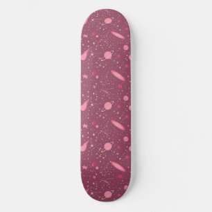 Uniek Roze Astrologie Design Skateboard