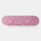 Uniek Roze Astrologie Design Skateboard (Horizontaal)