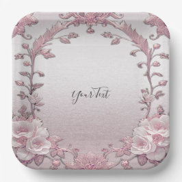 Uniek Roze Bloemen Papier Bord