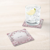 Uniek Roze Bloemen Papier Onderzetter (Insitu)