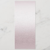 Uniek Roze Bloemen Trouwmenu Menu (Achterkant)