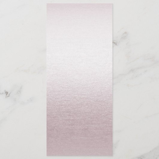 Uniek Roze Bloemen Trouwmenu Menu (Achterkant)