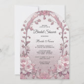 Uniek roze bloemen Vrijgezellenfeest Kaart (Voorkant)