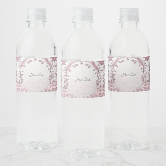 Uniek Roze Bloemen Water Flesetiket Waterfles Etiket (Flessen)