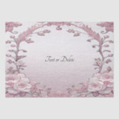 Uniek roze bloemenweefselpapier tissuepapier (Voorkant)