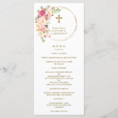 Uniek Roze bloesem, eerste verjaardag & baptisme Menu (Voorkant)
