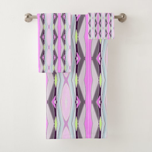 Uniek roze patroon bad handdoek (Insitu)