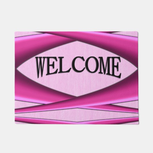 Uniek roze patroon deurmat (Voorkant)