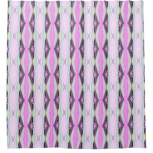 Uniek roze patroon douchegordijn (Voorkant)