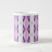 Uniek roze patroon grote koffiekop (Voorkant)