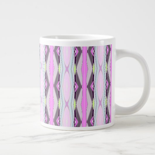Uniek roze patroon grote koffiekop (Rechts)
