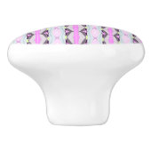 Uniek roze patroon keramische knop (Zijkant)