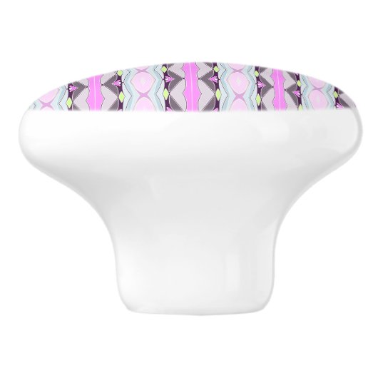 Uniek roze patroon keramische knop (Zijkant)