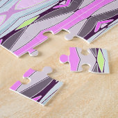 Uniek roze patroon legpuzzel (Zijkant)