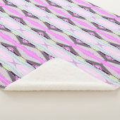 Uniek roze patroon sherpa deken (3/4)