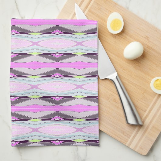 Uniek roze patroon theedoek (Quarter Fold)