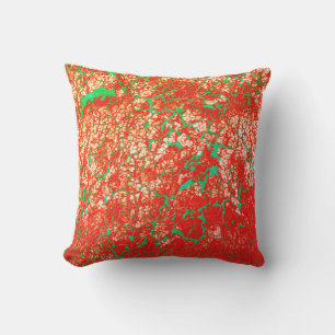 Uniek Roze rood groen Abstract patroon Buitenkussen