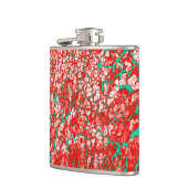 Uniek Roze rood groen Abstract patroon Heupfles (Links)