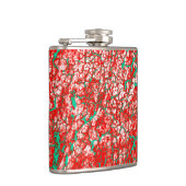 Uniek Roze rood groen Abstract patroon Heupfles (Rechts)