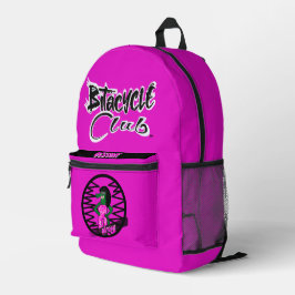 Uniek Roze Zwart Bedrukte Rugzak