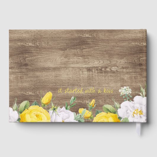 Uniek rustiek land Western Boho Gold Gastenboek (Achterkant)