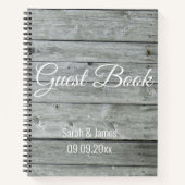 Uniek rustiek landelijk trouwboek voor bruiloften notitieboek (Voorkant)
