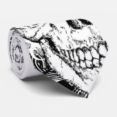 Uniek Sacred Skull Metal Gothic Punk Stropdas (Opgerold)