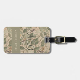 Uniek Salie Botanisch Blad Patroon Bagagelabel
