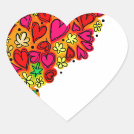 Uniek Schattige hartpatroon Hart Sticker