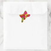 Uniek Schattige hartpatroon Ster Sticker (Tas)