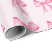 Uniek Schattige inpakpapier met roze strik (Rol Hoek)