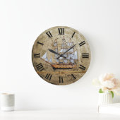 Uniek  scheepsontwerp met geknoopte helling grote klok (Huis)