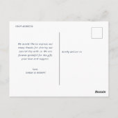 Uniek script bruiloft dank u fotokaart briefkaart (Achterkant)