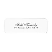 Uniek Script Creative Plain Zwart Wit Etiket (Voorkant)