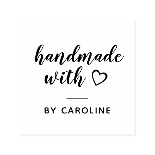 Uniek script handgemaakte zelfinkeping stempel (Design)