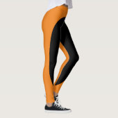 Uniek Sinaasappel & Zwart Leggings (Rechts)