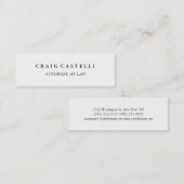 Uniek Slim Size Lawyer Black White Visitekaartje (Voorkant / Achterkant)