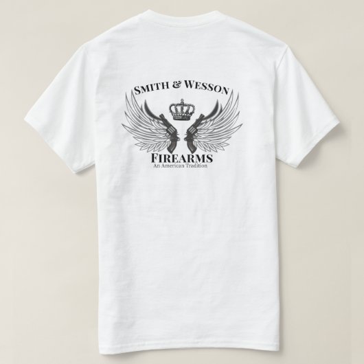 Uniek Smith & Wesson T-shirt - Voor Pistool liefhe (Design achterkant)