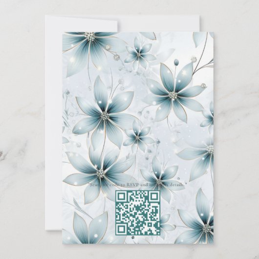 Uniek sneeuwvlok feestelijk winterontwerp kaart (Achterkant)