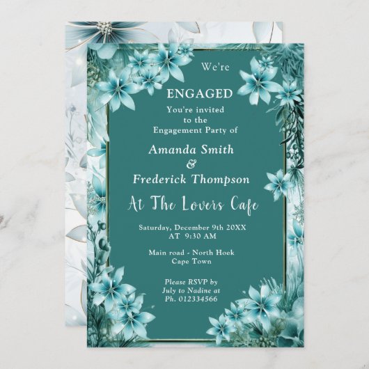 Uniek sneeuwvlok feestelijk winterontwerp kaart (Voorkant / Achterkant)