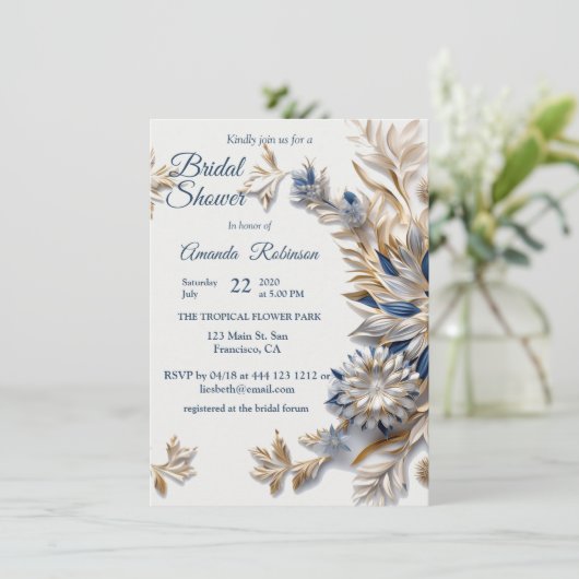 Uniek sneeuwvlok feestelijk winterontwerp kaart (Staand voorkant)