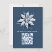 Uniek sneeuwvlok feestelijk winterontwerp kaart (Achterkant)