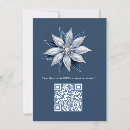 Uniek sneeuwvlok feestelijk winterontwerp kaart (Achterkant)