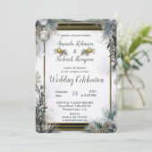 Uniek sneeuwvlok feestelijk winterontwerp kaart (Staand voorkant)