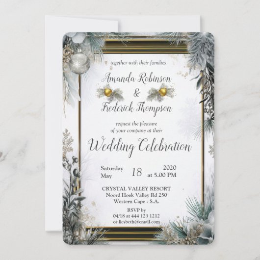 Uniek sneeuwvlok feestelijk winterontwerp kaart (Voorkant)